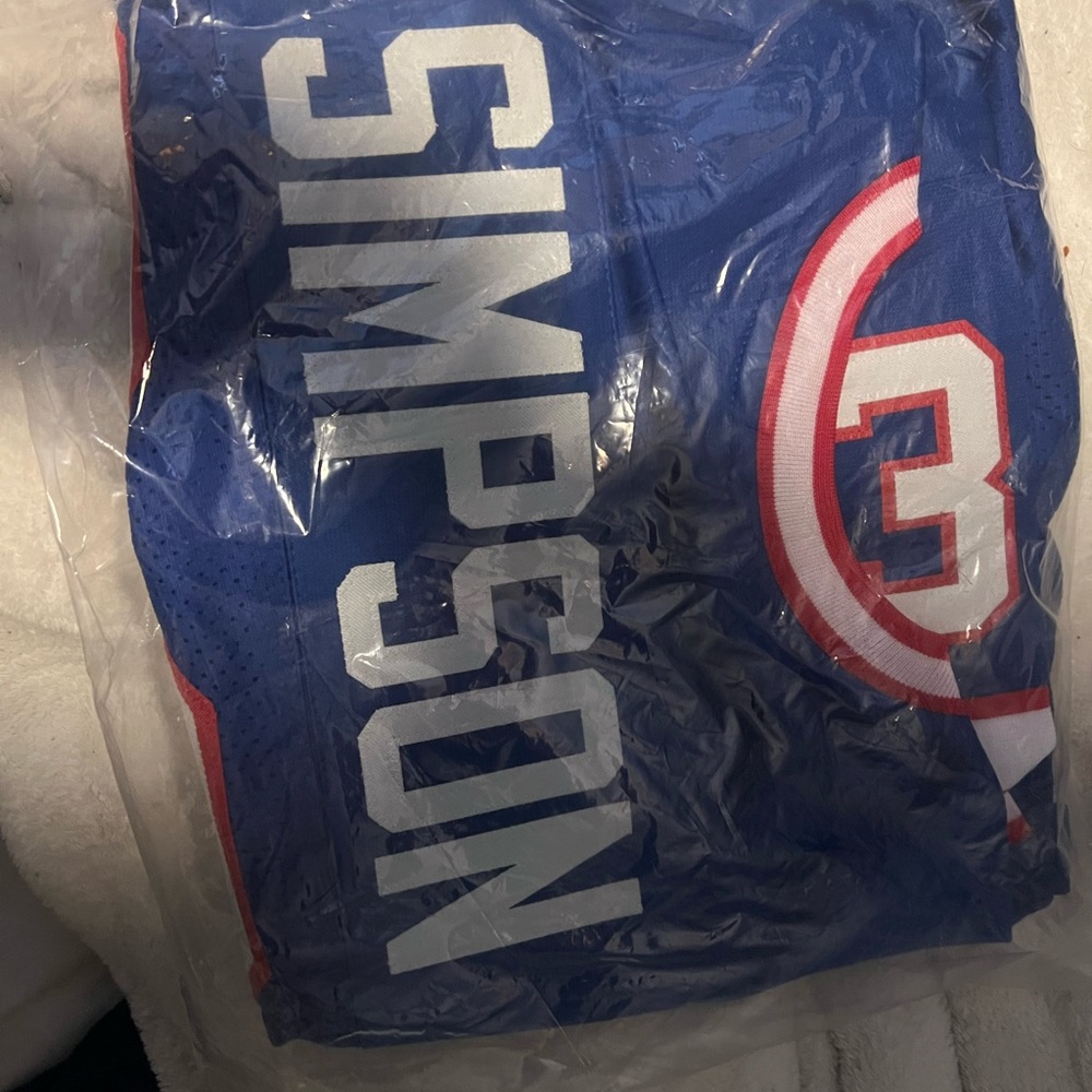 OJ Simpson signed football jersey !